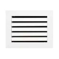 8 In. X 4 In. Aluminum Return Air Grille In White