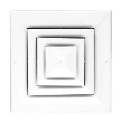 8 In. X 8 In. Aluminum Return Air Grille In White