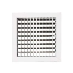 10 In. X 10 In. Aluminum Adjustable Wall Register In White