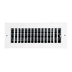 12 In. X 4 In. Aluminum Adjustable Wall Register In White
