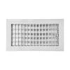 12 In. X 6 In. Aluminum Adjustable Wall Register In White