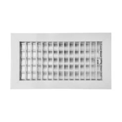 12 In. X 6 In. Aluminum Adjustable Wall Register In White