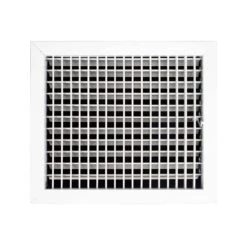14 In X 12 In Aluminum Adjustable Wall Register In White