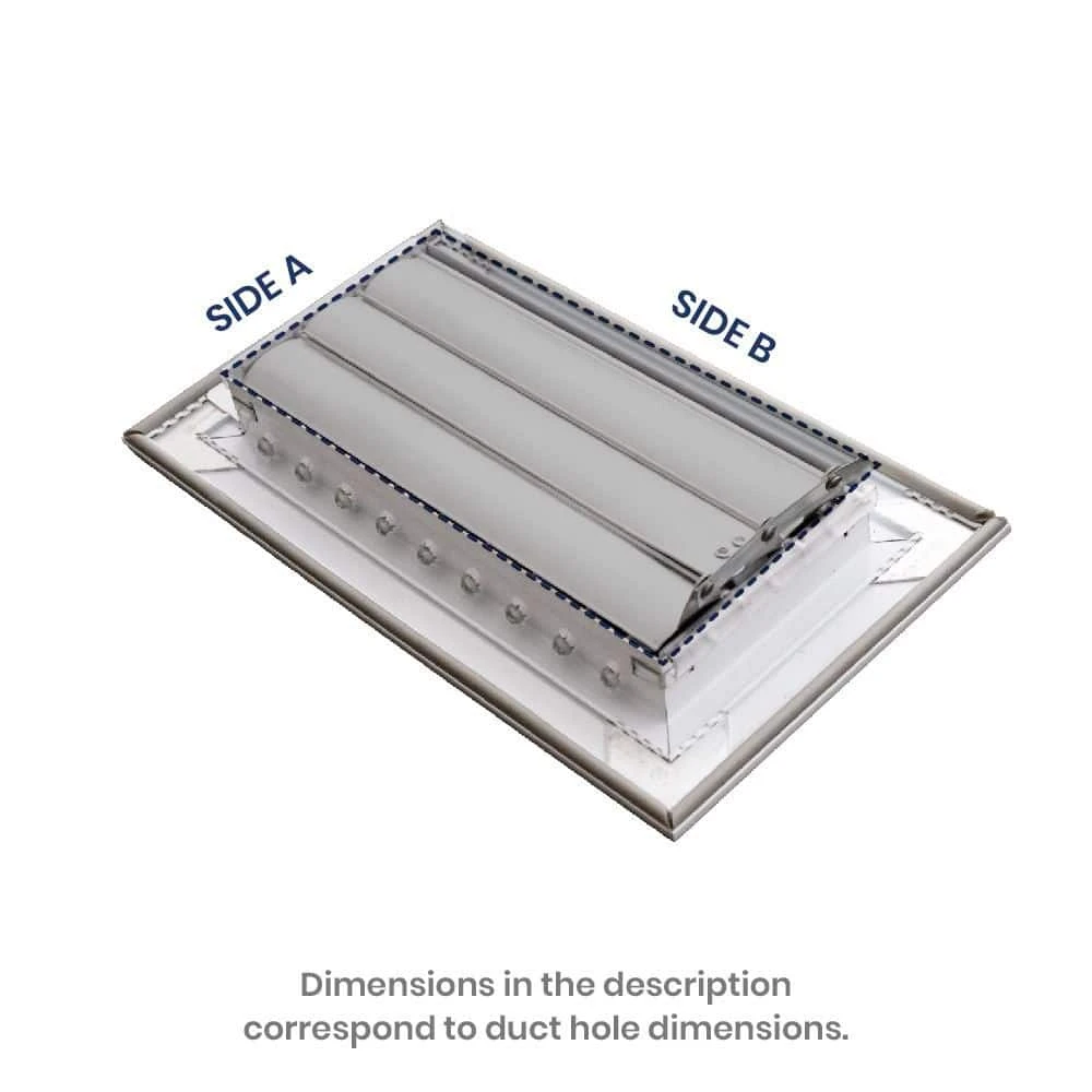 14 In. X 14 In. Aluminum Adjustable Wall Register In White 2 14 In. X 14 In. Aluminum Adjustable Wall Register In White - Image 2