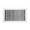 14 In. X 4 In. Aluminum Adjustable Wall Register In White