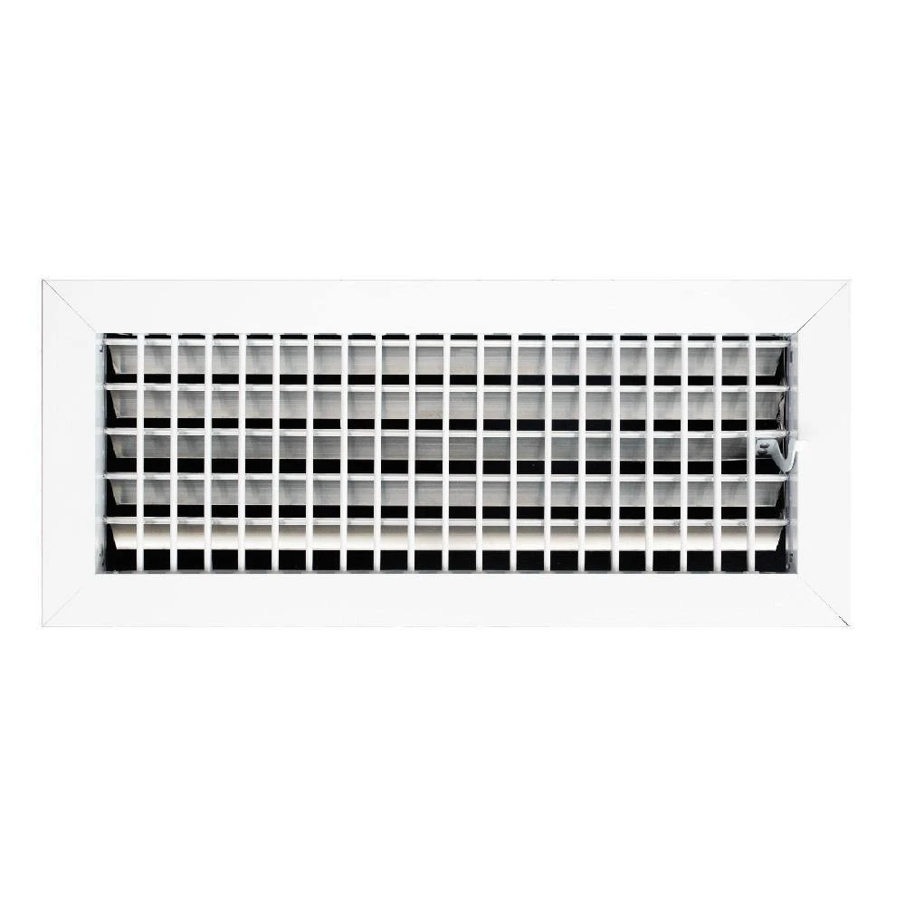 16 In. X 6 In. Aluminum Adjustable Wall Register In White 1 16 In. X 6 In. Aluminum Adjustable Wall Register In White