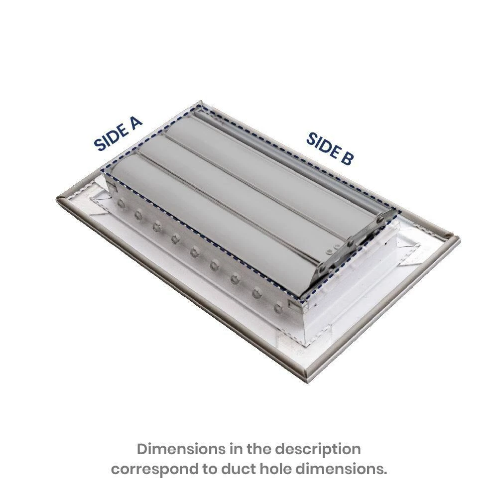 6 In. X 4 In. Aluminum Adjustable Wall Register In White 2 6 In. X 4 In. Aluminum Adjustable Wall Register In White - Image 2