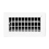 8 In. X 4 In. Aluminum Adjustable Wall Register In White