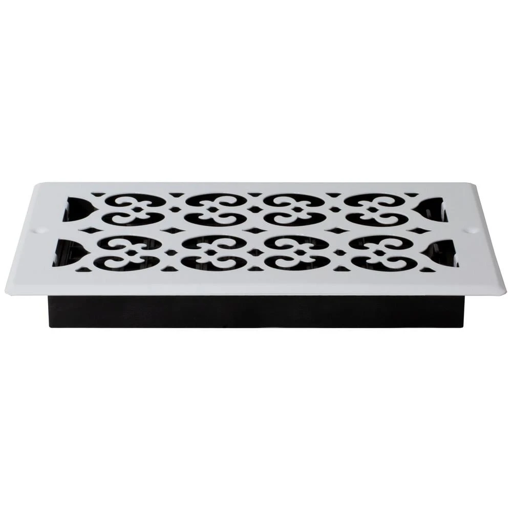 10 In. X 6 In. White Steel Scroll Wall And Ceiling Register 2 10 In. X 6 In. White Steel Scroll Wall And Ceiling Register - Image 2