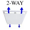 Commercial 2-Way Air Deflector Cover For 24 In. X 24 In. Diffuser