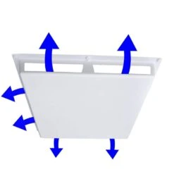 Commercial 3-Way Air Deflector Cover For 24 In. X 24 In. Diffuser -Fire Place Store whites elima draft registers grilles elmdcom3def4233 40 1000