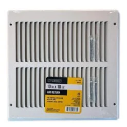 10 In. X 10 In. Steel Return Air Grille In White 9 10 In. X 10 In. Steel Return Air Grille In White -Fire Place Store whites everbilt registers grilles 71 11010wh 4f 1000