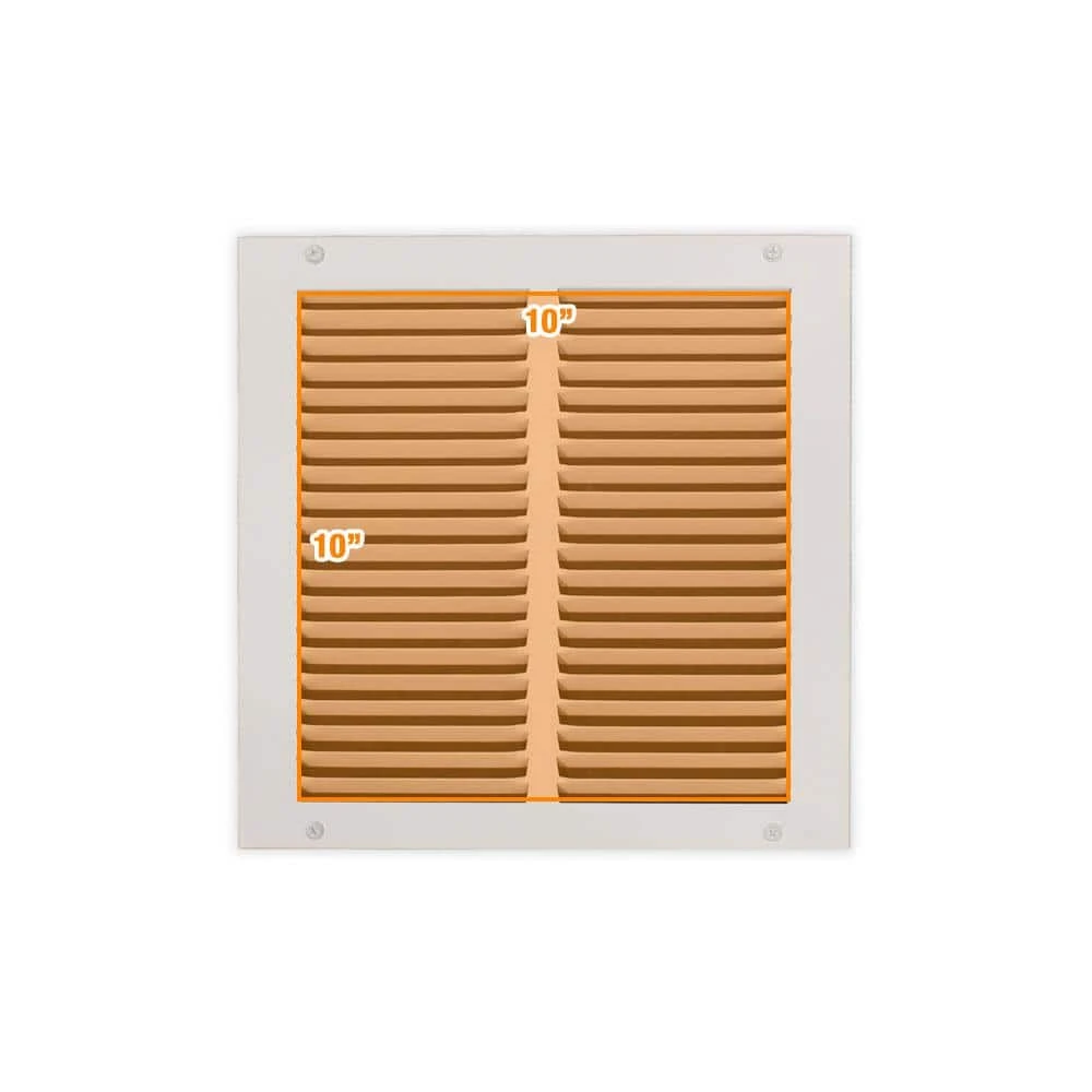 10 In. X 10 In. Steel Return Air Grille In White 2 10 In. X 10 In. Steel Return Air Grille In White - Image 2