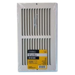 12 In. X 6 In. Steel Return Air Grille In White -Fire Place Store whites everbilt registers grilles 71 11206wh 4f 1000