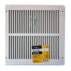12 In. X 12 In. Steel Return Air Grille In White -Fire Place Store whites everbilt registers grilles 71 11212wh 4f 1000