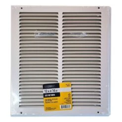 12 In. X 14 In. Steel Return Air Grille In White -Fire Place Store whites everbilt registers grilles 71 11214wh 4f 1000