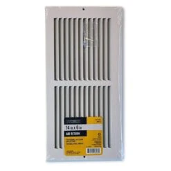 14 In. X 6 In. Steel Return Air Grille In White 9 14 In. X 6 In. Steel Return Air Grille In White -Fire Place Store whites everbilt registers grilles 71 11406wh 4f 1000