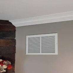 14 In. X 8 In. Steel Return Air Grille In White -Fire Place Store whites everbilt registers grilles 71 11408wh 31 1000