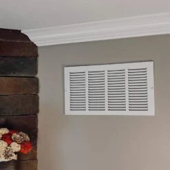 16 In. X 8 In. Steel Return Air Grille In White 13 16 In. X 8 In. Steel Return Air Grille In White -Fire Place Store whites everbilt registers grilles 71 11608wh 31 1000