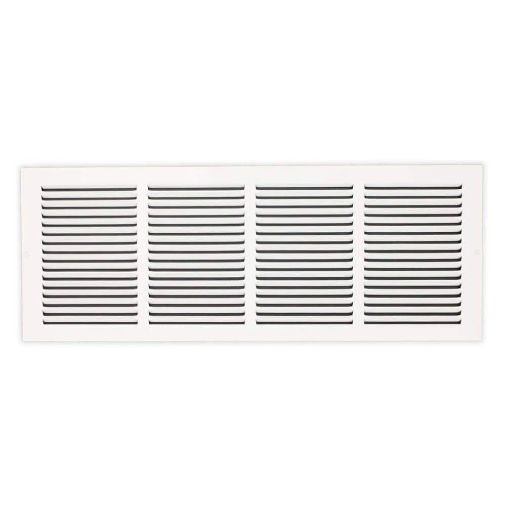 24 In. X 8 In. Steel Return Air Grille In White 1 24 In. X 8 In. Steel Return Air Grille In White