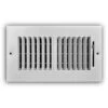 8 In. X 4 In. 2-Way Steel Wall/Ceiling Register In White