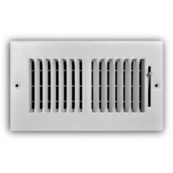 8 In. X 4 In. 2-Way Steel Wall/Ceiling Register In White