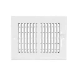 8 In. X 6 In. 2-Way Steel Wall/Ceiling Register In White -Fire Place Store whites everbilt registers grilles e102m08x06 c3 1000