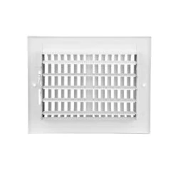 8 In. X 6 In. 2-Way Steel Wall/Ceiling Register In White -Fire Place Store whites everbilt registers grilles e102m08x06 fa 1000