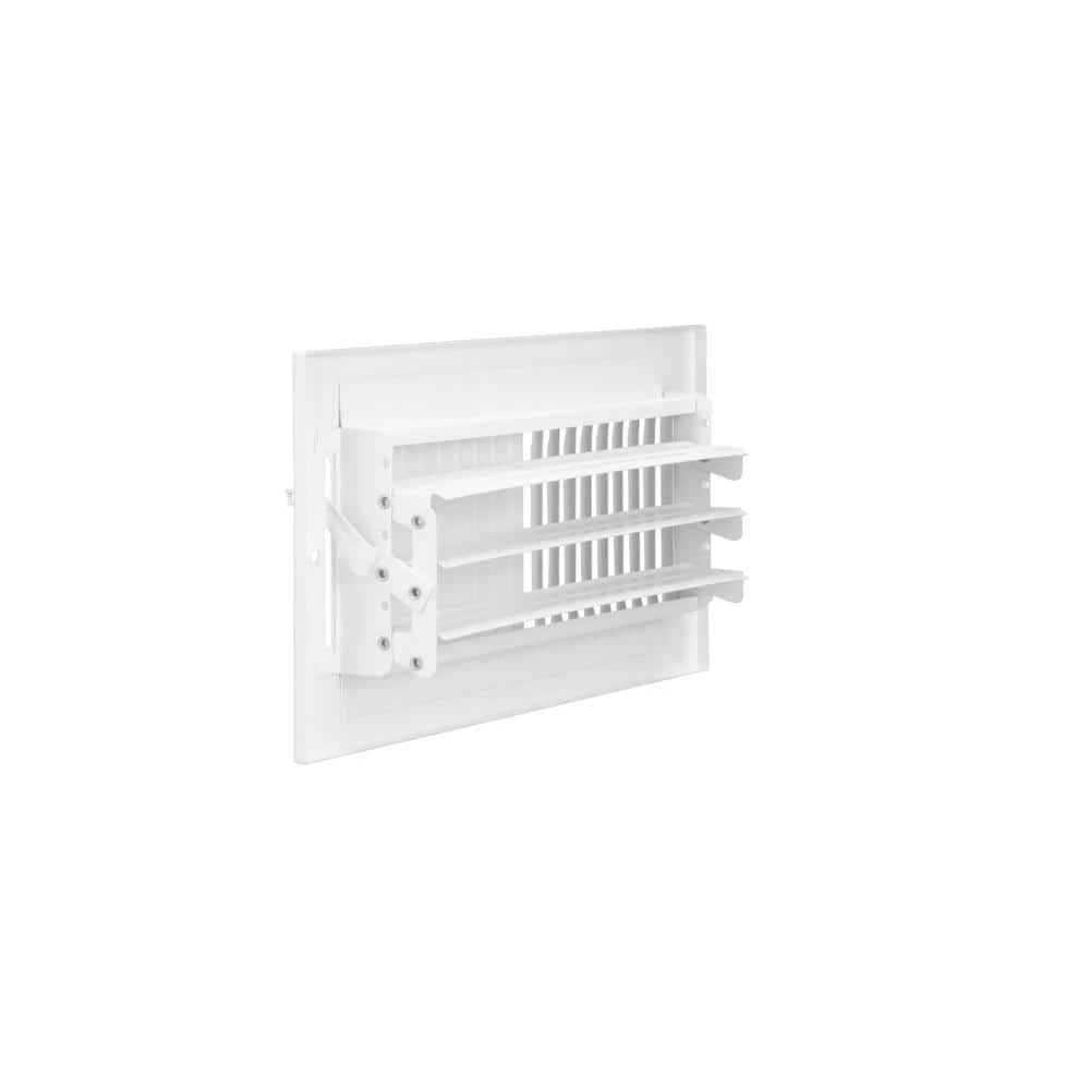10 In. X 4 In. 2-Way Steel Wall/Ceiling Register In White 6 10 In. X 4 In. 2-Way Steel Wall/Ceiling Register In White - Image 6