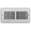 10 In. X 4 In. 2-Way Steel Wall/Ceiling Register In White