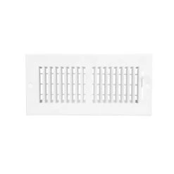 10 In. X 4 In. 2-Way Steel Wall/Ceiling Register In White 9 10 In. X 4 In. 2-Way Steel Wall/Ceiling Register In White -Fire Place Store whites everbilt registers grilles e102m10x04 c3 1000