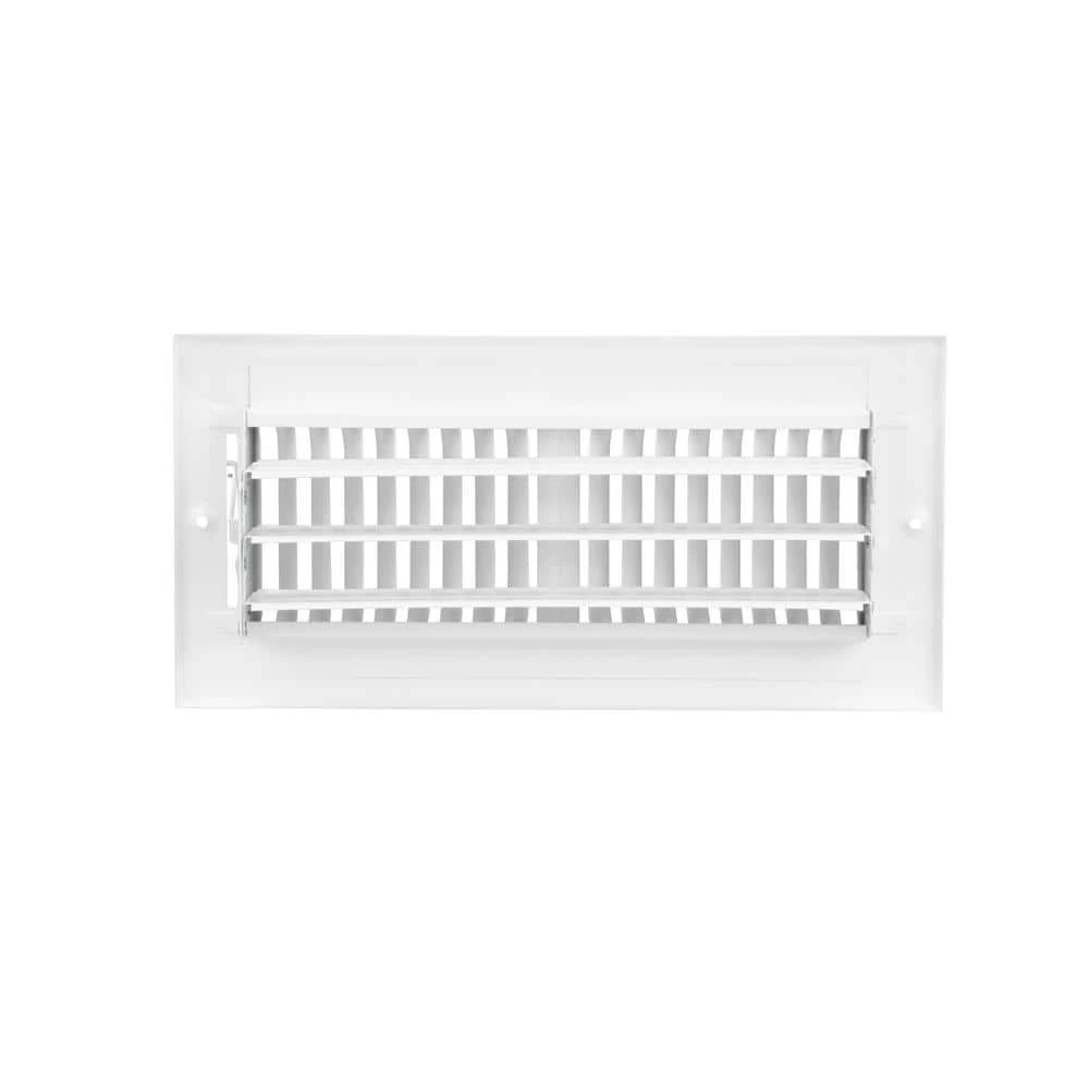 10 In. X 4 In. 2-Way Steel Wall/Ceiling Register In White 7 10 In. X 4 In. 2-Way Steel Wall/Ceiling Register In White - Image 7