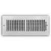 12 In. X 4 In. 2-Way Steel Wall/Ceiling Register In White
