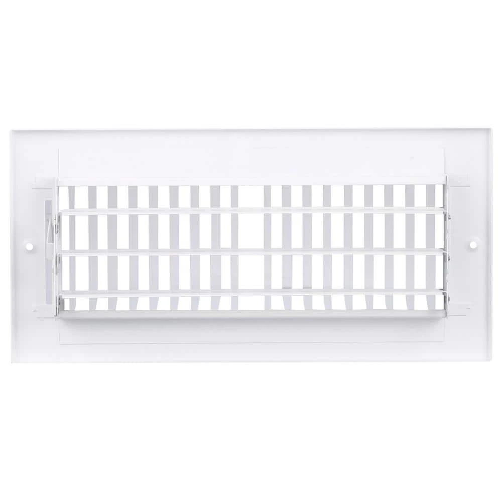 12 In. X 6 In. 2-Way Steel Wall/Ceiling Register In White 5 12 In. X 6 In. 2-Way Steel Wall/Ceiling Register In White - Image 5