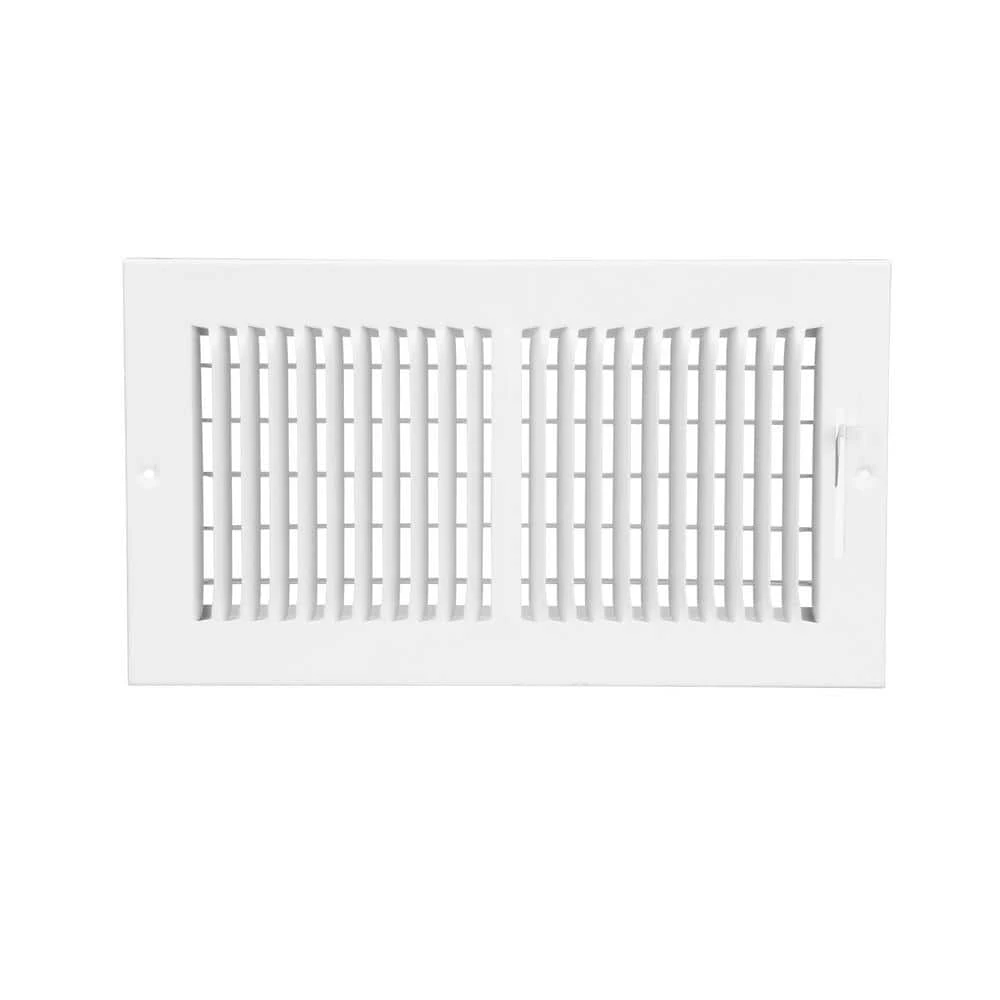 12 In. X 6 In. 2-Way Steel Wall/Ceiling Register In White 6 12 In. X 6 In. 2-Way Steel Wall/Ceiling Register In White - Image 6
