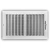 14 In. X 8 In. 2-Way Steel Wall/Ceiling Register In White