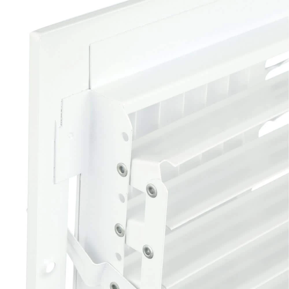12 In. X 6 In. 3-Way Steel Wall/Ceiling Register In White 4 12 In. X 6 In. 3-Way Steel Wall/Ceiling Register In White - Image 4