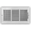 12 In. X 6 In. 3-Way Steel Wall/Ceiling Register In White