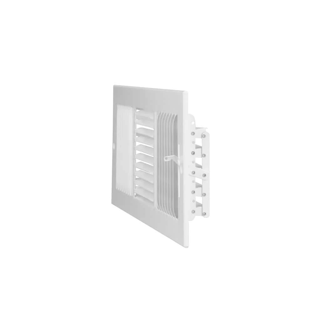 14 In. X 6 In. 3-Way Steel Wall/Ceiling Register In White 5 14 In. X 6 In. 3-Way Steel Wall/Ceiling Register In White - Image 5