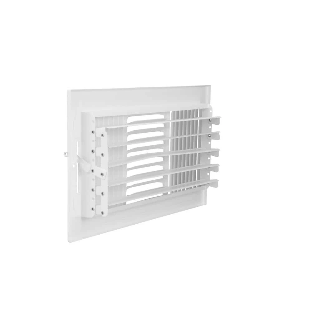 14 In. X 6 In. 3-Way Steel Wall/Ceiling Register In White 6 14 In. X 6 In. 3-Way Steel Wall/Ceiling Register In White - Image 6