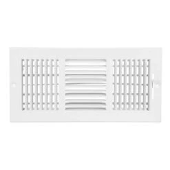 14 In. X 6 In. 3-Way Steel Wall/Ceiling Register In White 9 14 In. X 6 In. 3-Way Steel Wall/Ceiling Register In White -Fire Place Store whites everbilt registers grilles e103m14x06 c3 1000