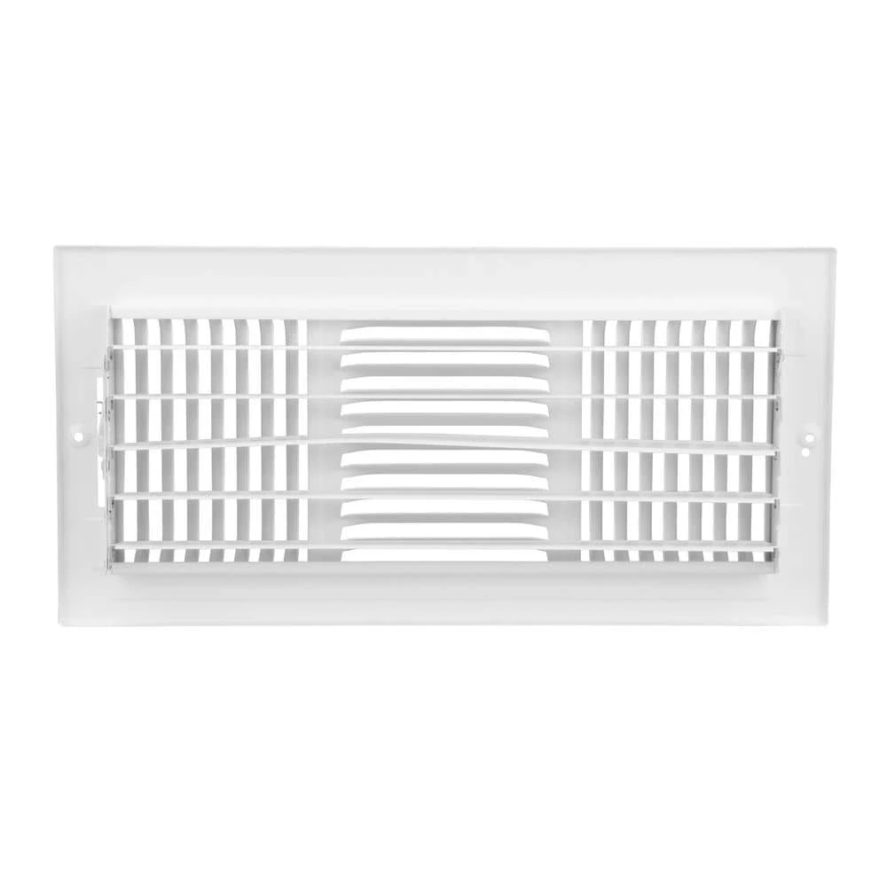 14 In. X 6 In. 3-Way Steel Wall/Ceiling Register In White 7 14 In. X 6 In. 3-Way Steel Wall/Ceiling Register In White - Image 7