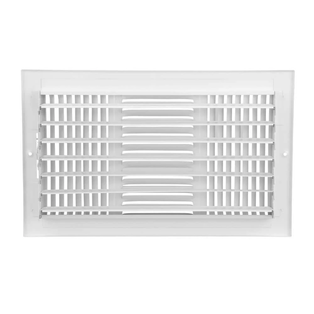 14 In. X 8 In. 3-Way Steel Wall/Ceiling Register In White 7 14 In. X 8 In. 3-Way Steel Wall/Ceiling Register In White - Image 7