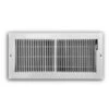 14 In. X 6 In. 2-Way Steel Baseboard Register In White