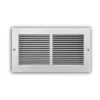 12 In. X 6 In. 1-Way Steel Baseboard Return Air Grille In White