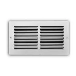 12 In. X 6 In. 1-Way Steel Baseboard Return Air Grille In White