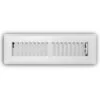 2 In. X 10 In. 2-Way Steel Floor Register In White