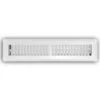2 In. X 14 In. 2-Way Steel Floor Register In White