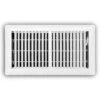 6 In. X 12 In. 2-Way Steel Floor Register In White