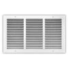 18 In. X 10 In. Steel Return Air Grille In White